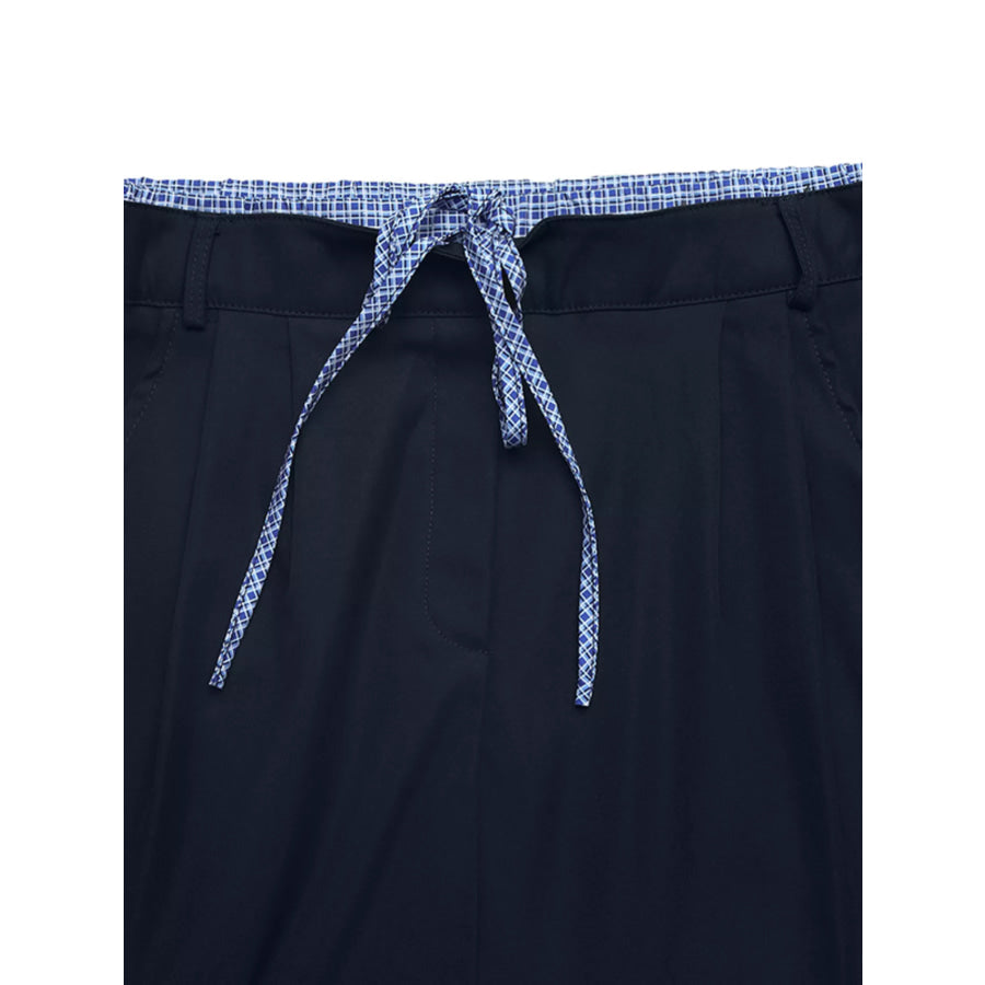 Drawstring Waist Mini Skirt Apparel and Accessories