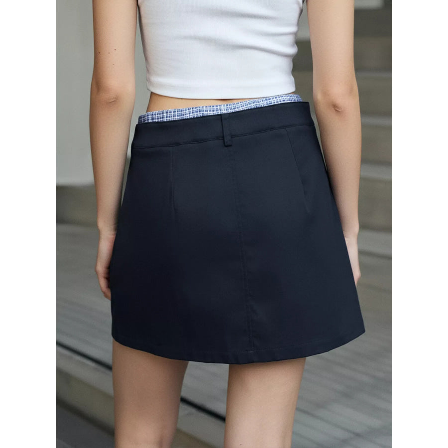 Drawstring Waist Mini Skirt Apparel and Accessories