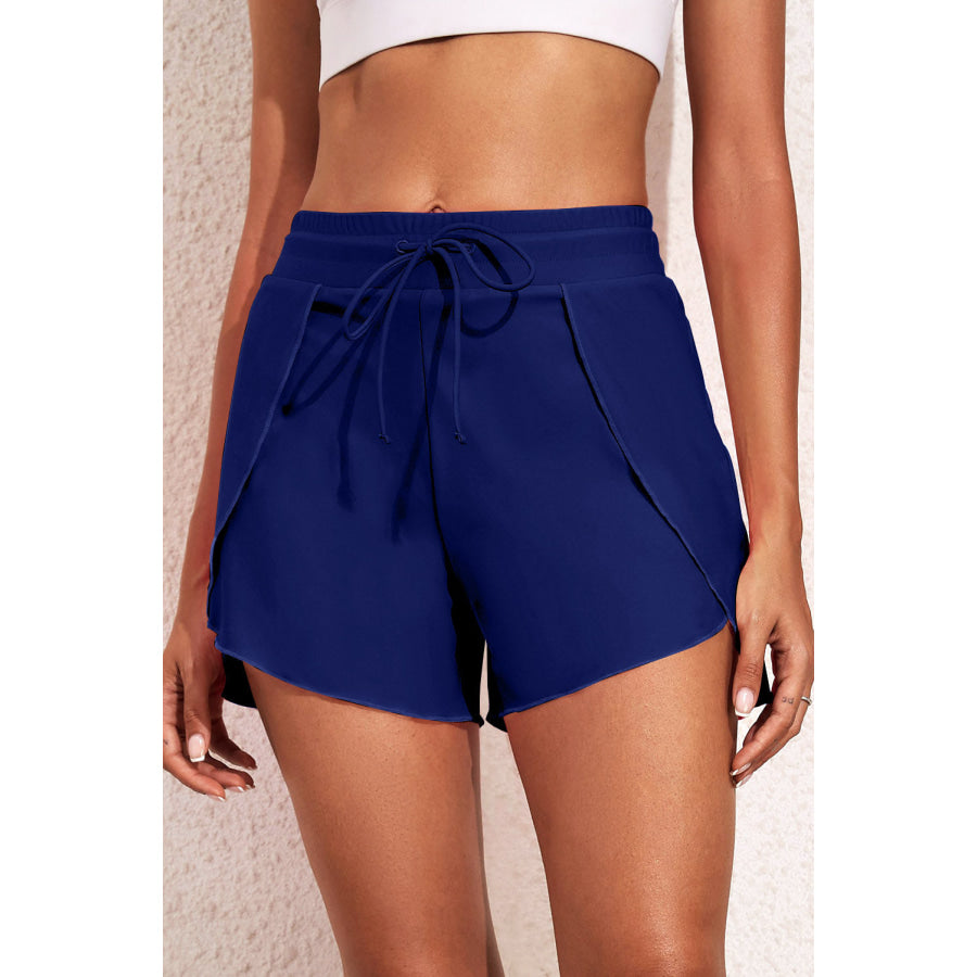 Drawstring Waist Swim Shorts Navy / S Apparel and Accessories