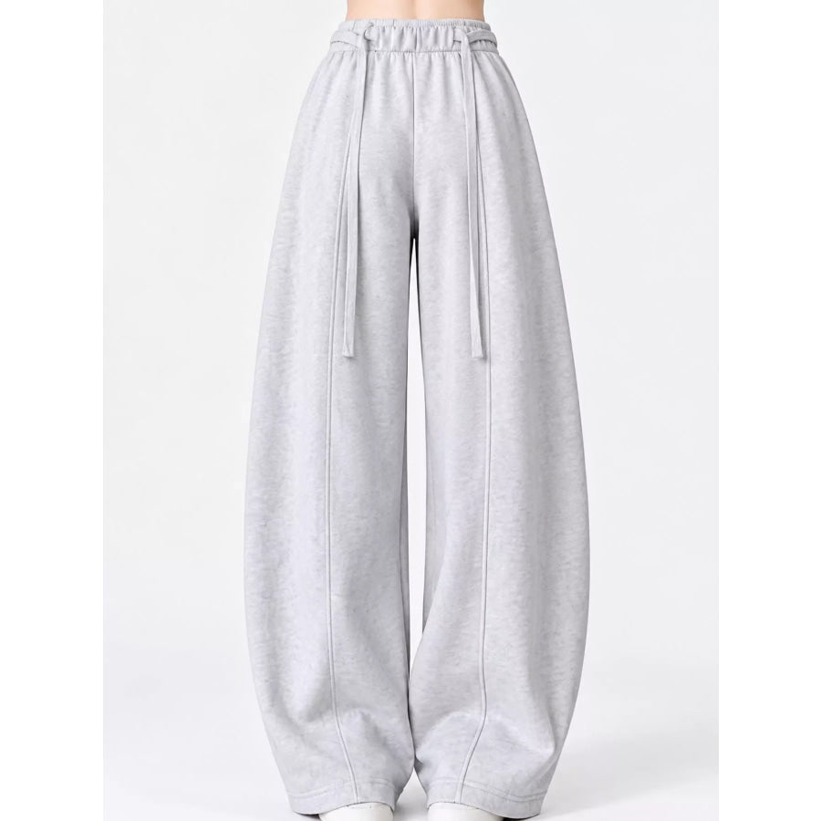 Drawstring Wide-Leg Casual Pants Apparel and Accessories