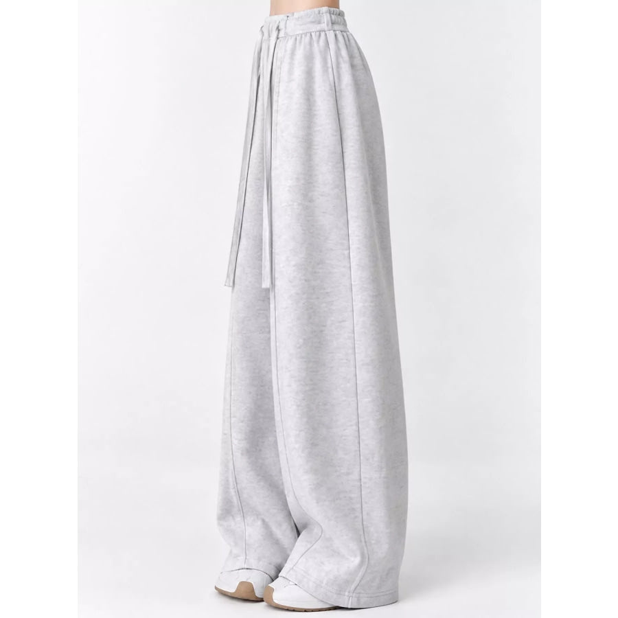 Drawstring Wide-Leg Casual Pants Apparel and Accessories