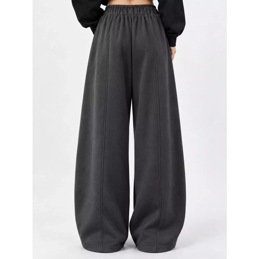 Drawstring Wide-Leg Casual Pants Apparel and Accessories
