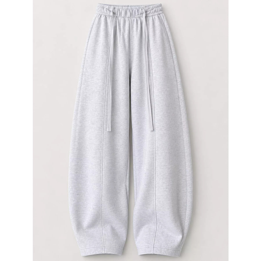 Drawstring Wide-Leg Casual Pants Apparel and Accessories
