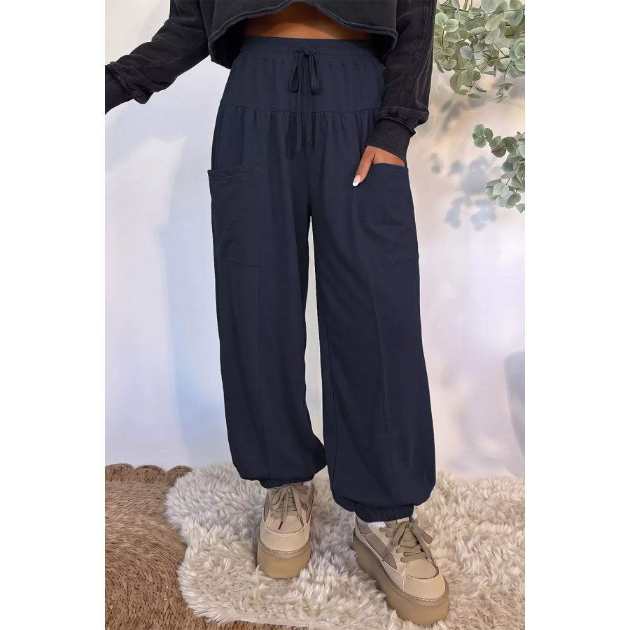 Drawstring Wide-Leg Joggers Apparel and Accessories