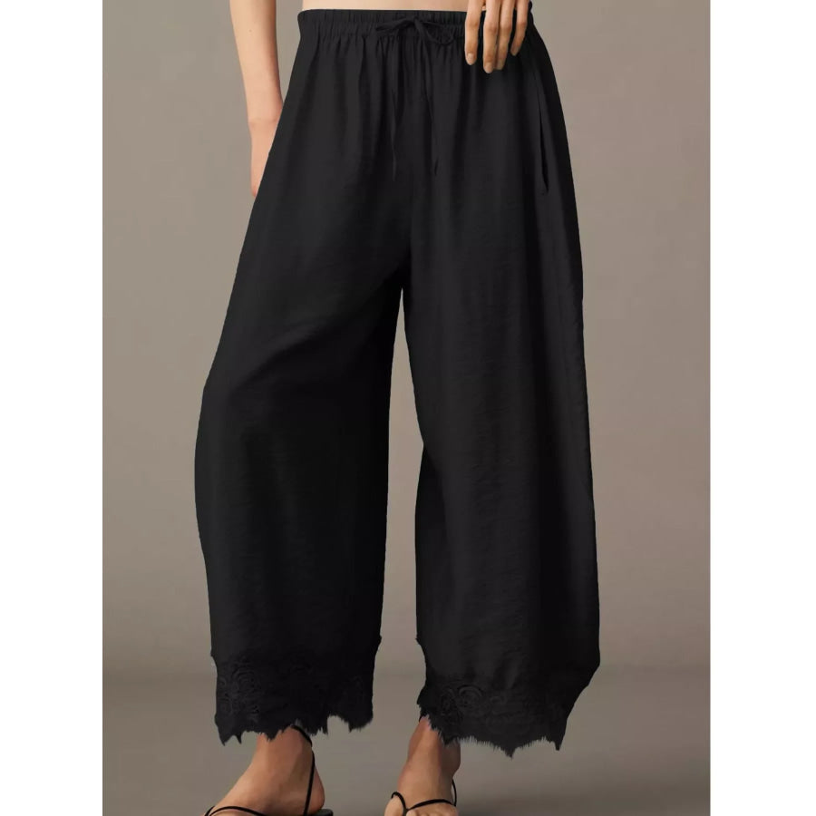 Drawstring Wide Leg Pants Apparel and Accessories