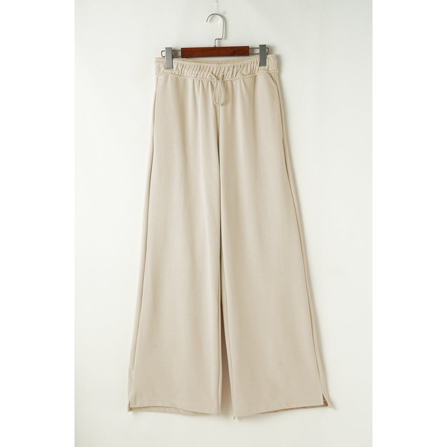 Drawstring Wide Leg Pants Apparel and Accessories