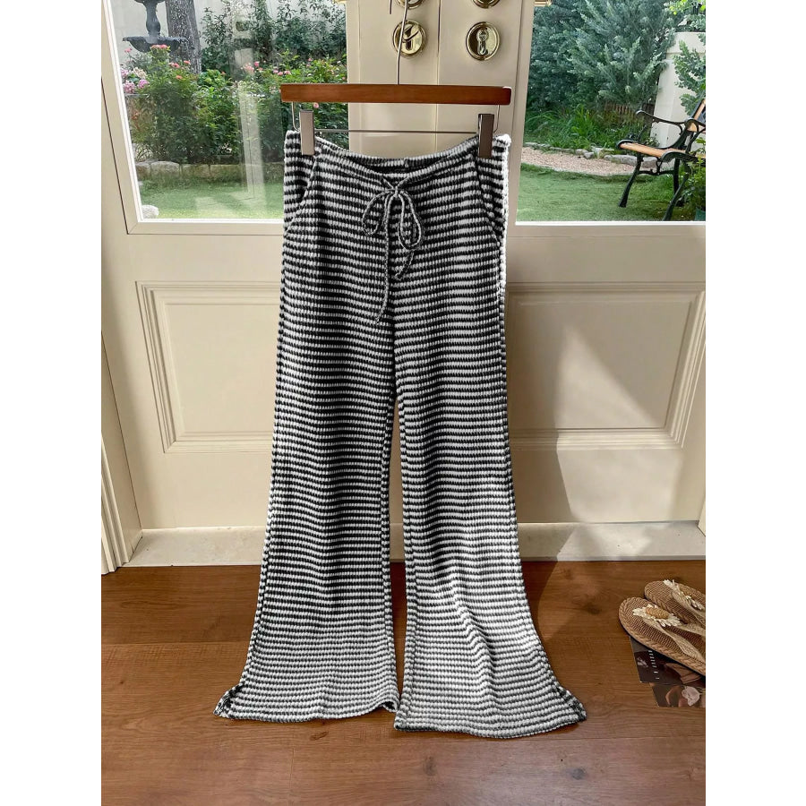 Drawstring Wide Leg Pants Apparel and Accessories
