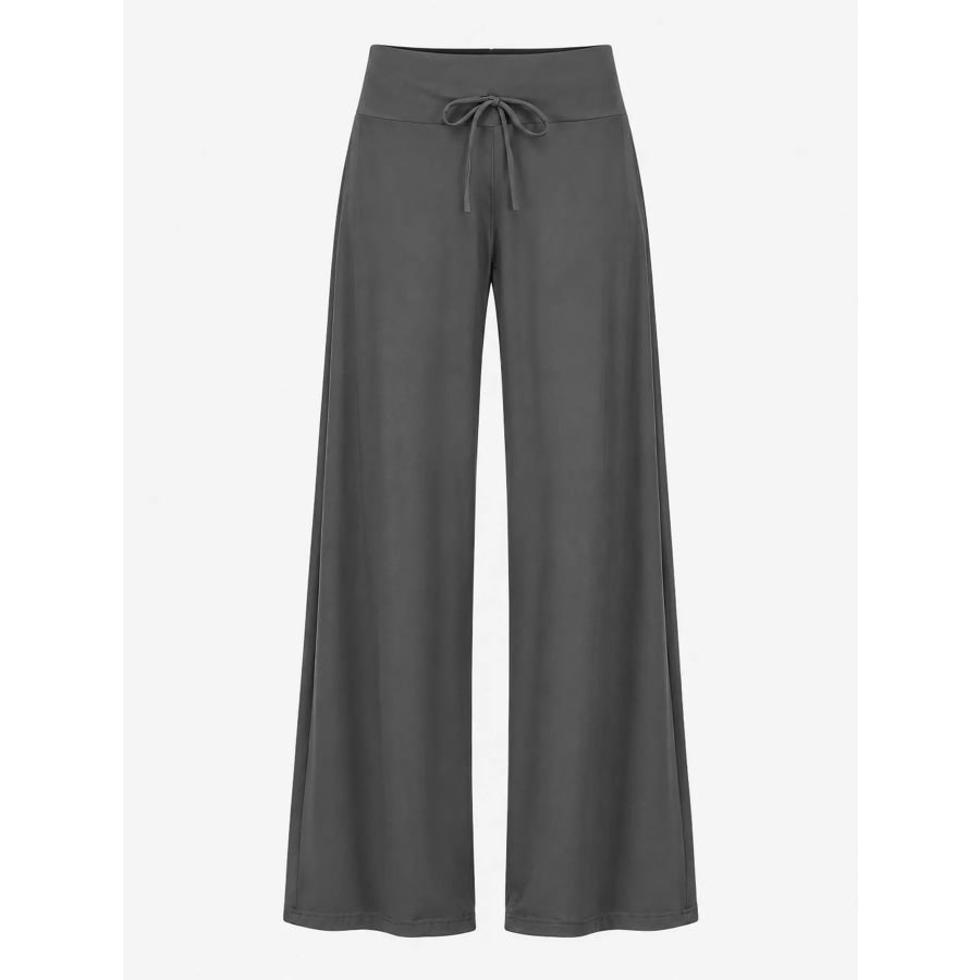 Drawstring Wide-Leg Pants Apparel and Accessories