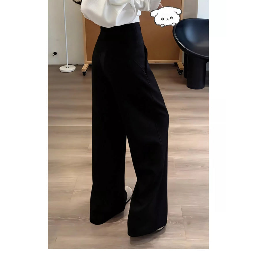 Drawstring Wide-Leg Pants Apparel and Accessories