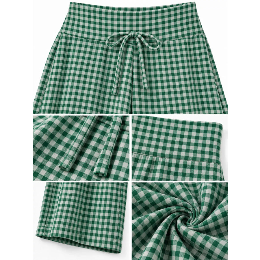 Drawstring Wide-Leg Pants Apparel and Accessories