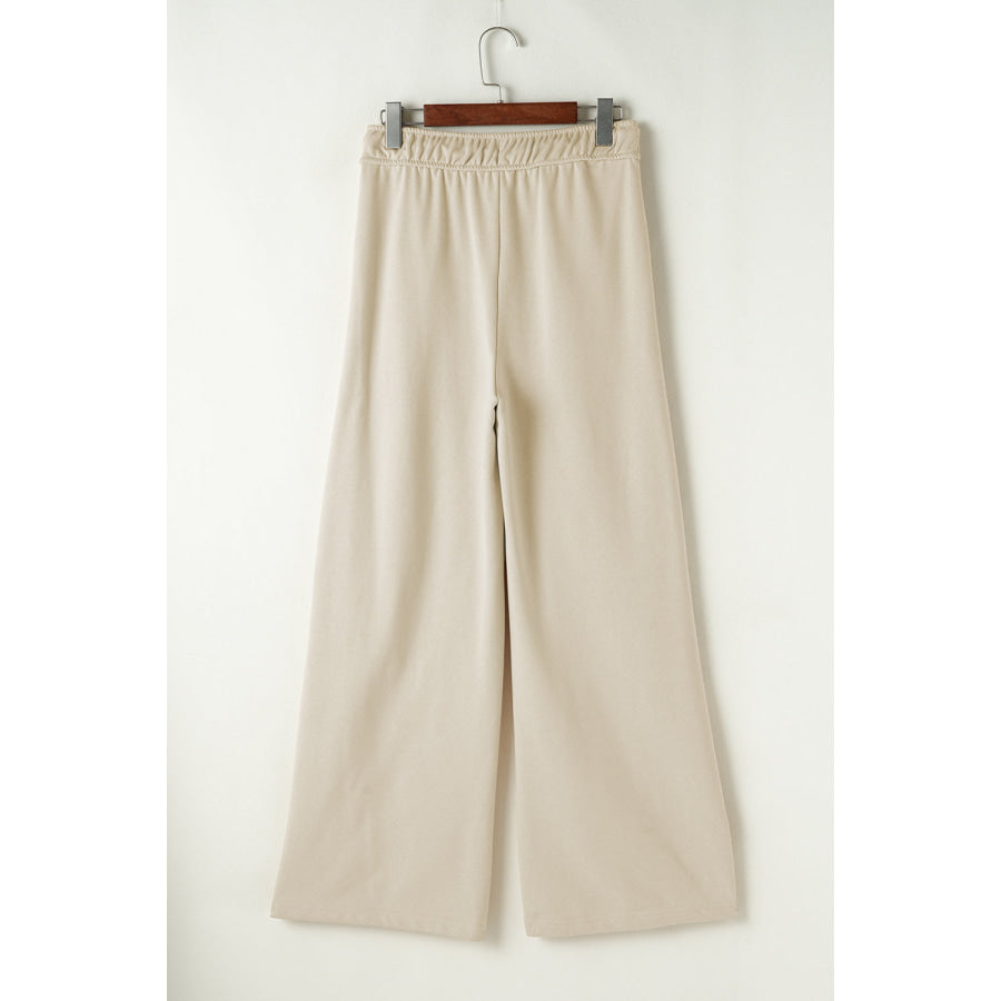 Drawstring Wide Leg Pants Apparel and Accessories