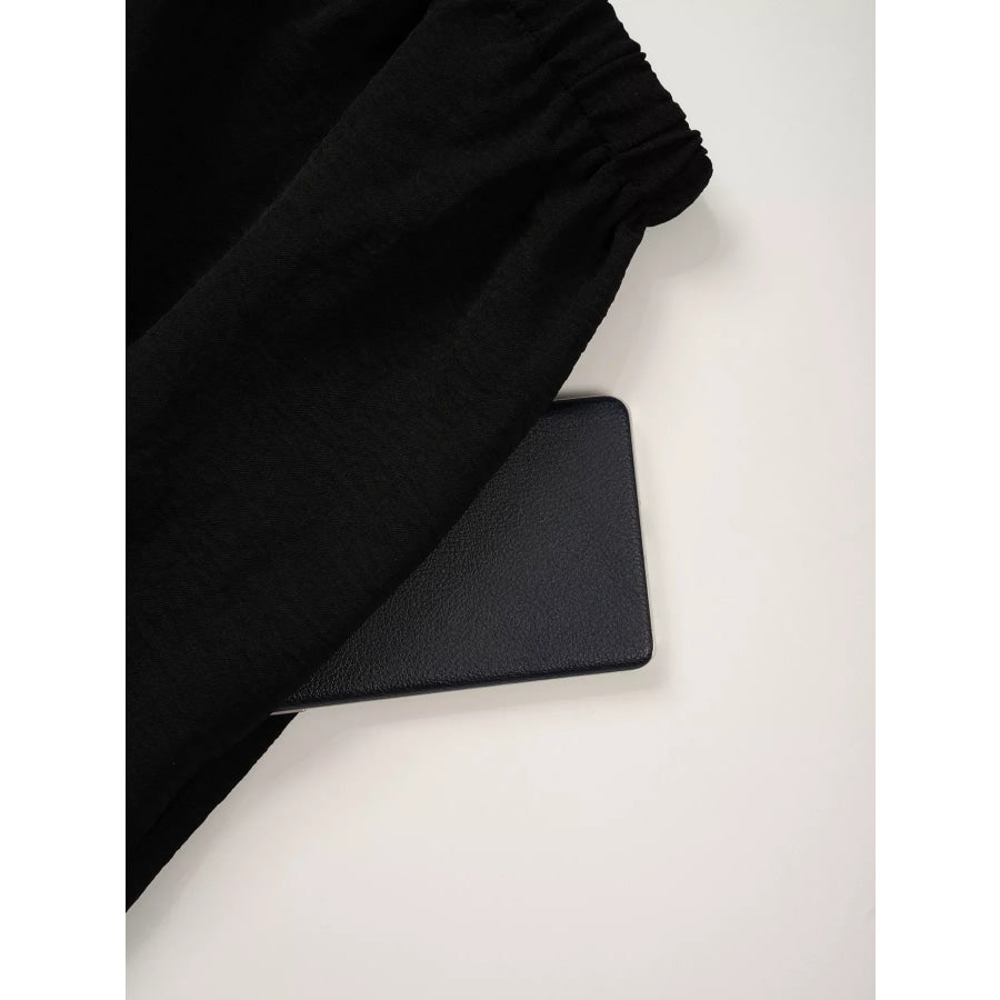 Drawstring Wide Leg Pants Apparel and Accessories