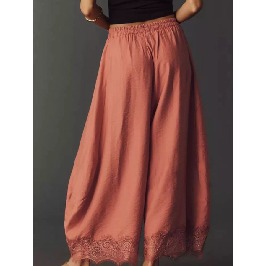 Drawstring Wide Leg Pants Apparel and Accessories