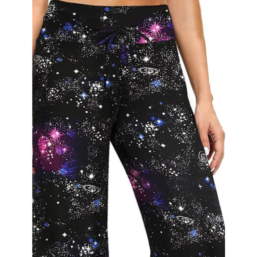 Drawstring Wide-Leg Pants Apparel and Accessories