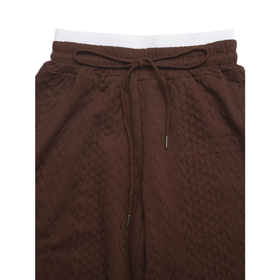 Drawstring Wide Leg Pants Apparel and Accessories