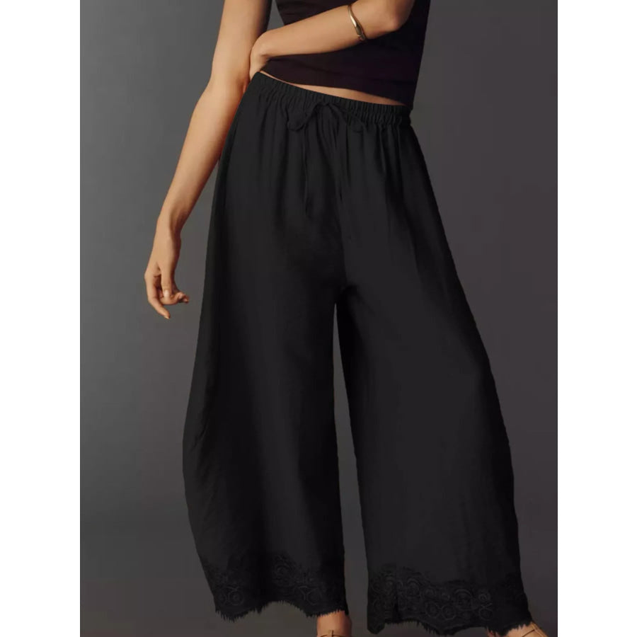 Drawstring Wide Leg Pants Apparel and Accessories