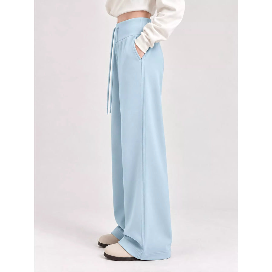 Drawstring Wide-Leg Pants Apparel and Accessories