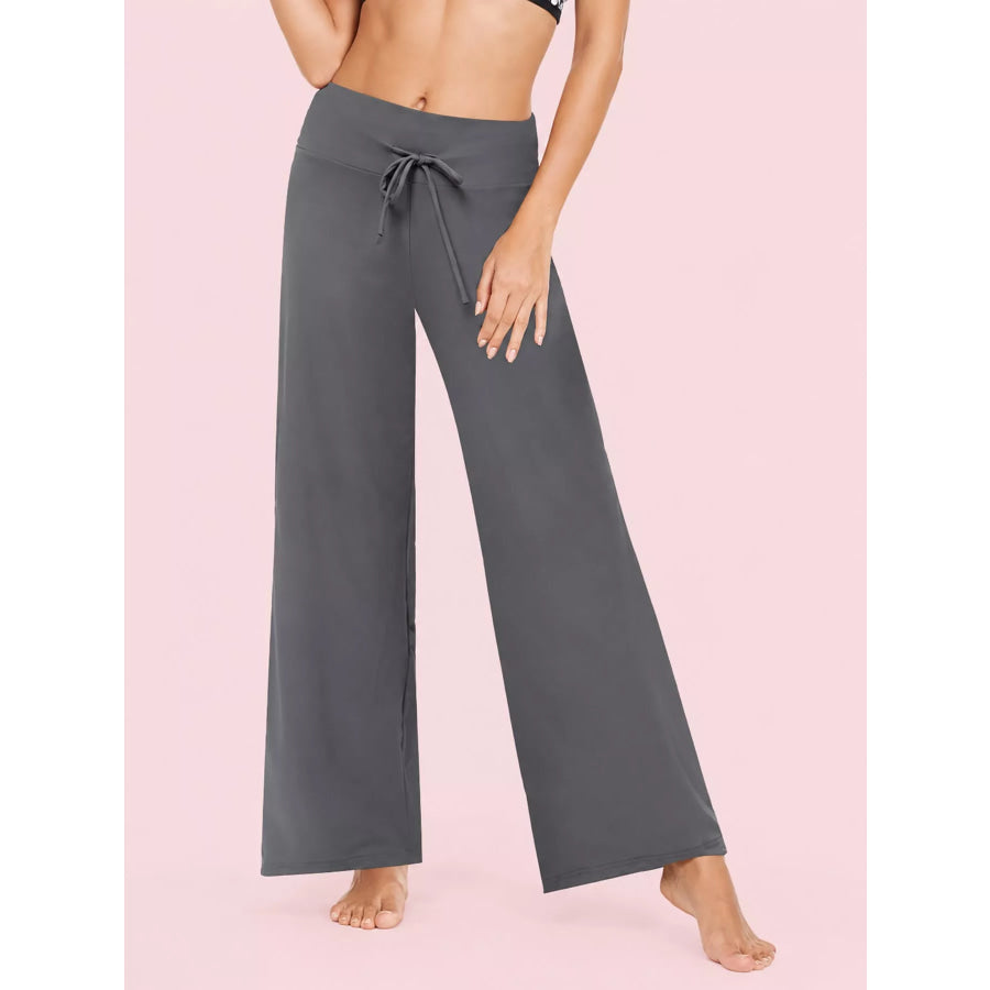 Drawstring Wide-Leg Pants Apparel and Accessories