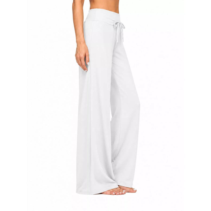 Drawstring Wide-Leg Pants Apparel and Accessories