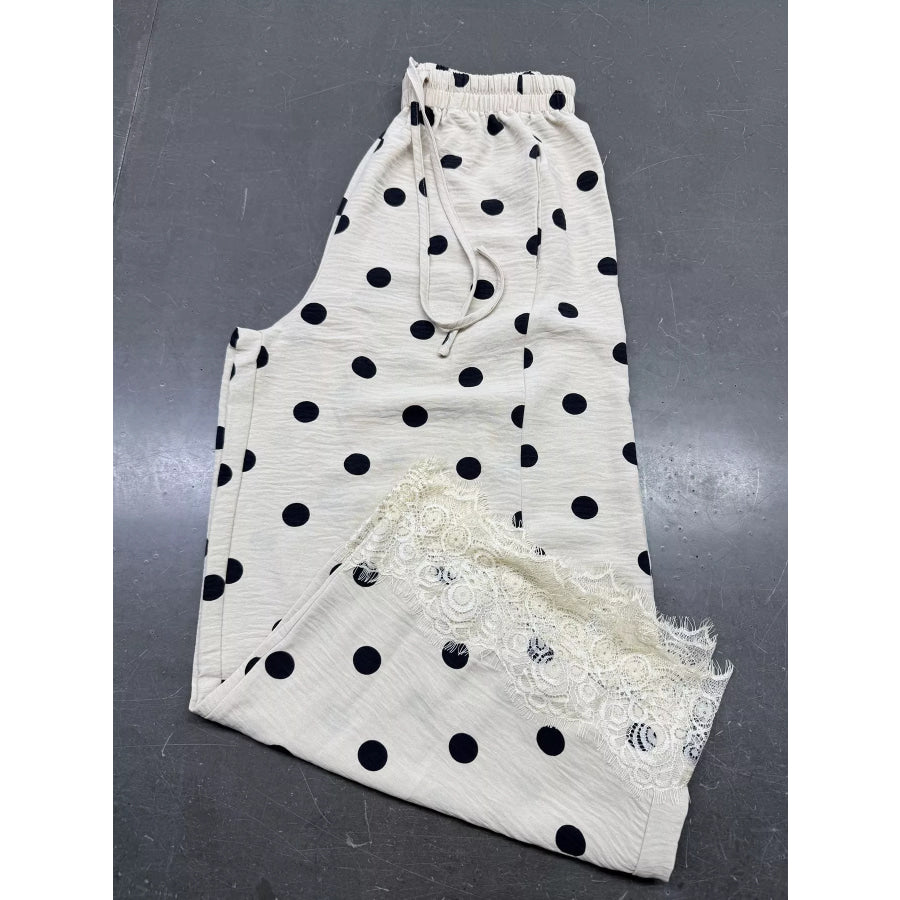 Drawstring Wide Leg Pants Apparel and Accessories