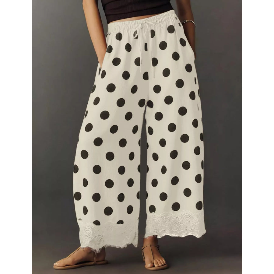 Drawstring Wide Leg Pants Apparel and Accessories