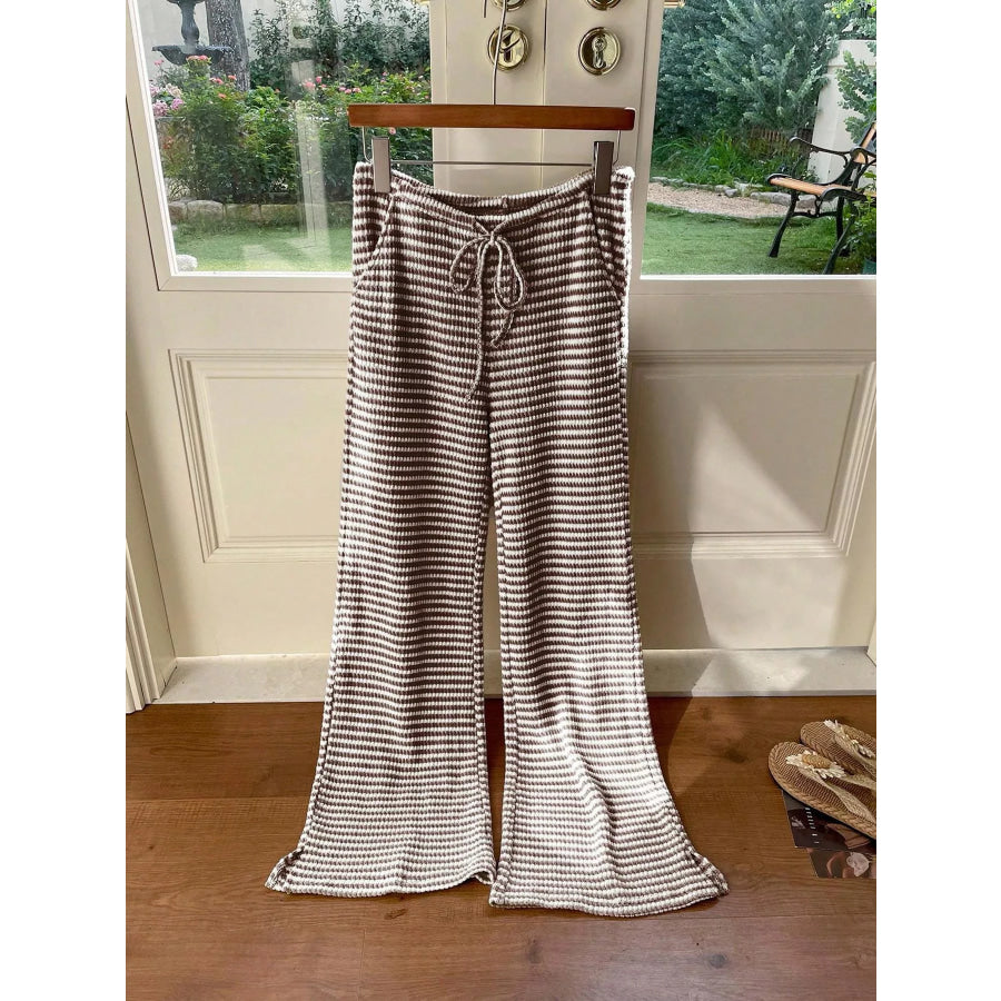 Drawstring Wide Leg Pants Apparel and Accessories