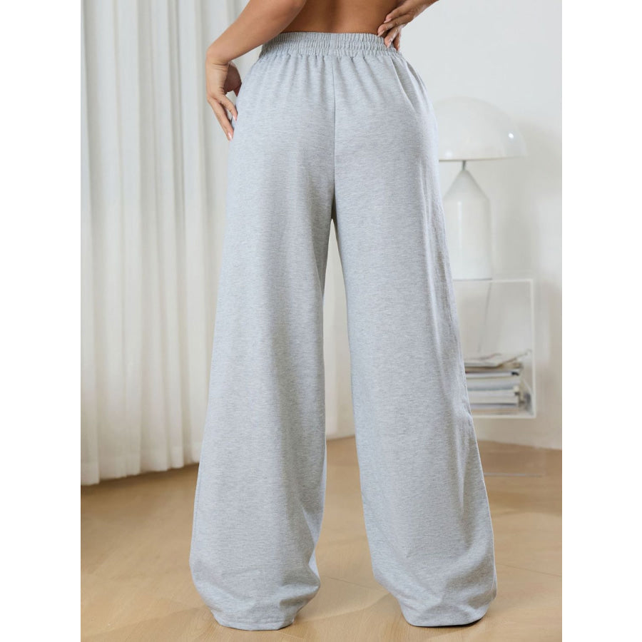 Drawstring Wide Leg Pants Apparel and Accessories