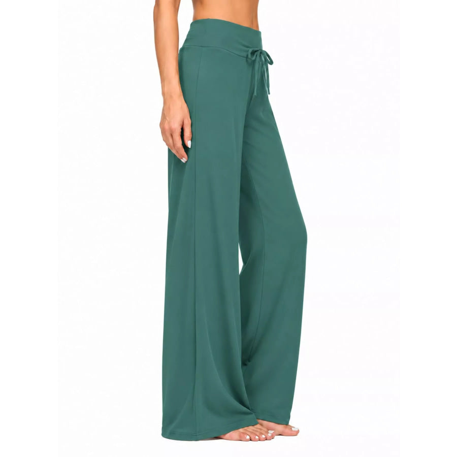 Drawstring Wide-Leg Pants Apparel and Accessories