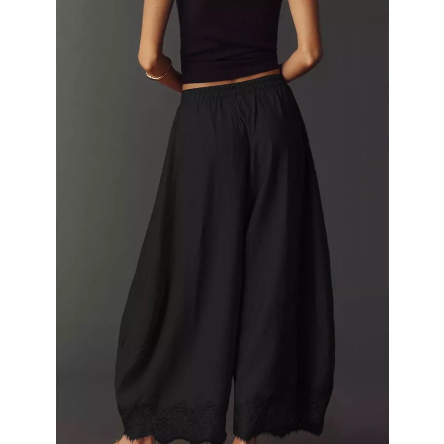Drawstring Wide Leg Pants Apparel and Accessories