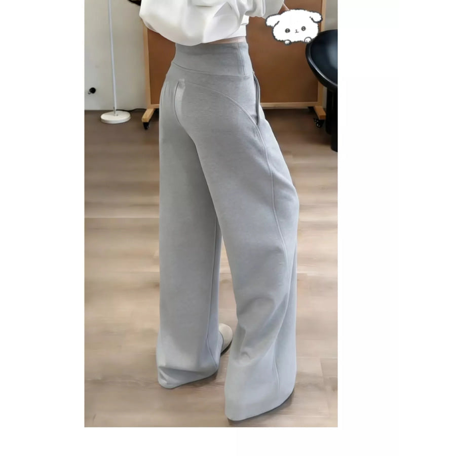 Drawstring Wide-Leg Pants Apparel and Accessories