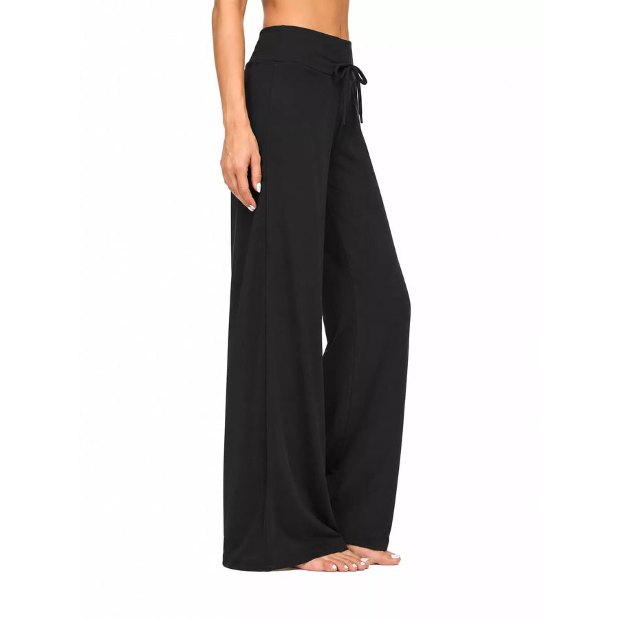 Drawstring Wide-Leg Pants Apparel and Accessories