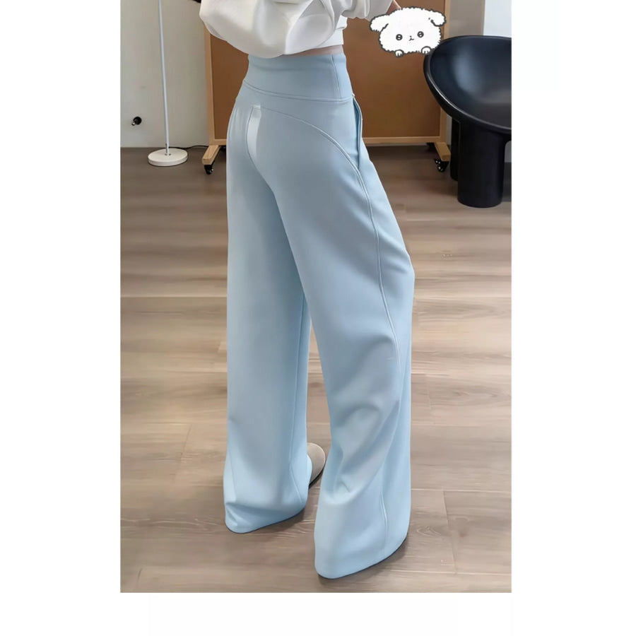 Drawstring Wide-Leg Pants Apparel and Accessories