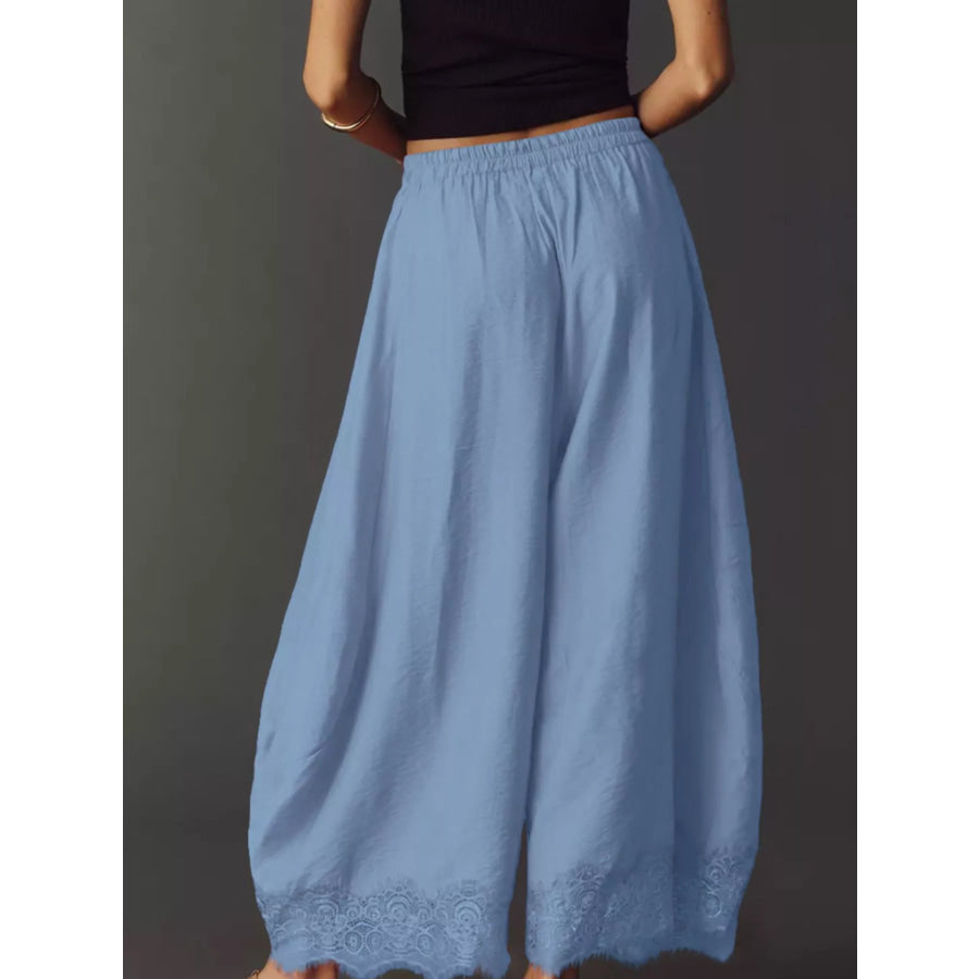 Drawstring Wide Leg Pants Apparel and Accessories