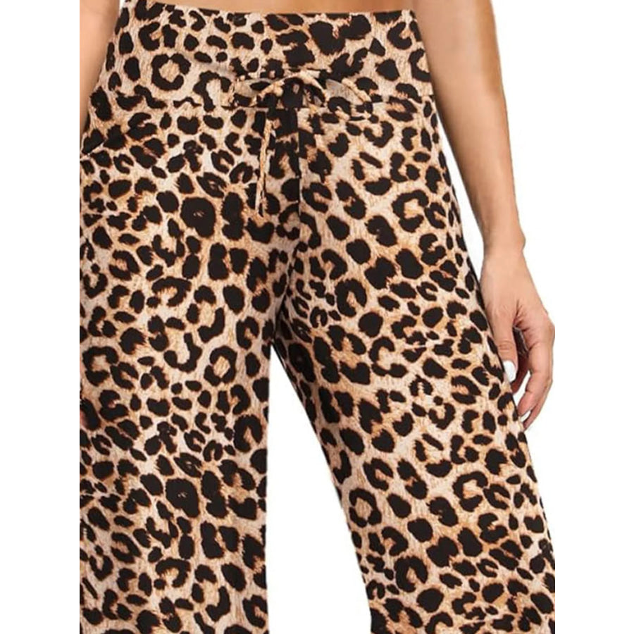 Drawstring Wide-Leg Pants Apparel and Accessories