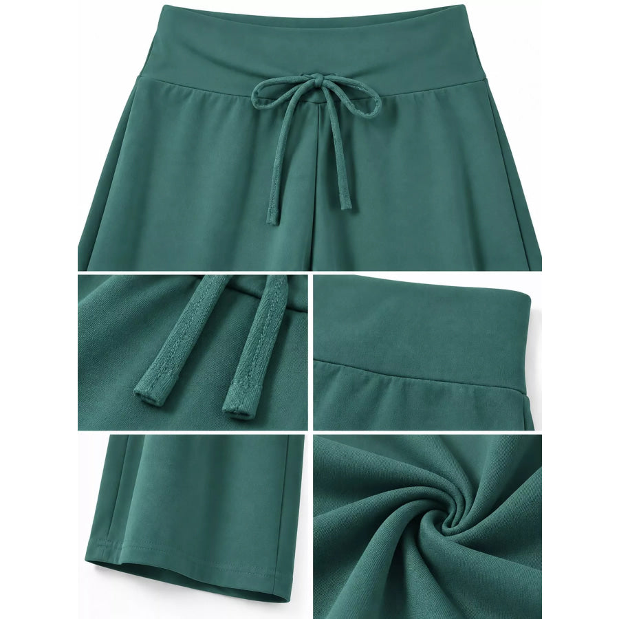 Drawstring Wide-Leg Pants Apparel and Accessories