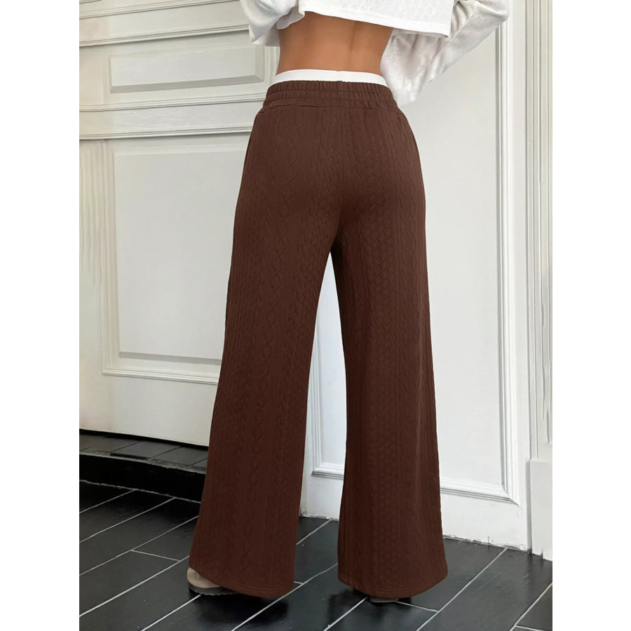 Drawstring Wide Leg Pants Apparel and Accessories