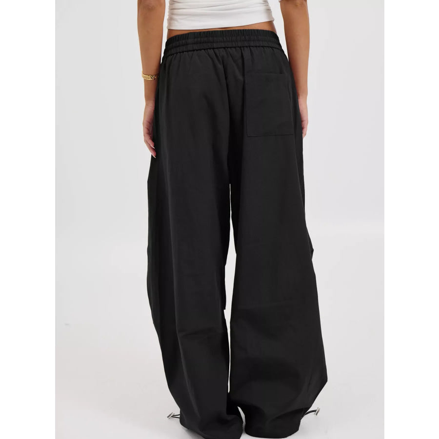 Drawstring Wide Leg Pants Apparel and Accessories