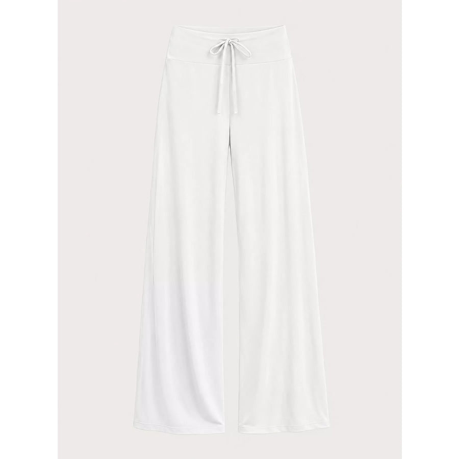 Drawstring Wide-Leg Pants Apparel and Accessories