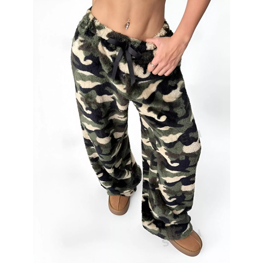 Drawstring Wide Leg Pants Apparel and Accessories