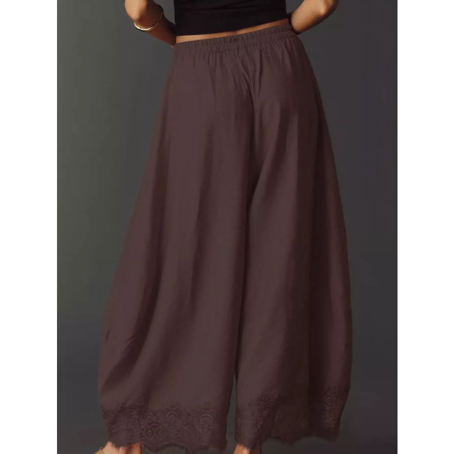 Drawstring Wide Leg Pants Apparel and Accessories
