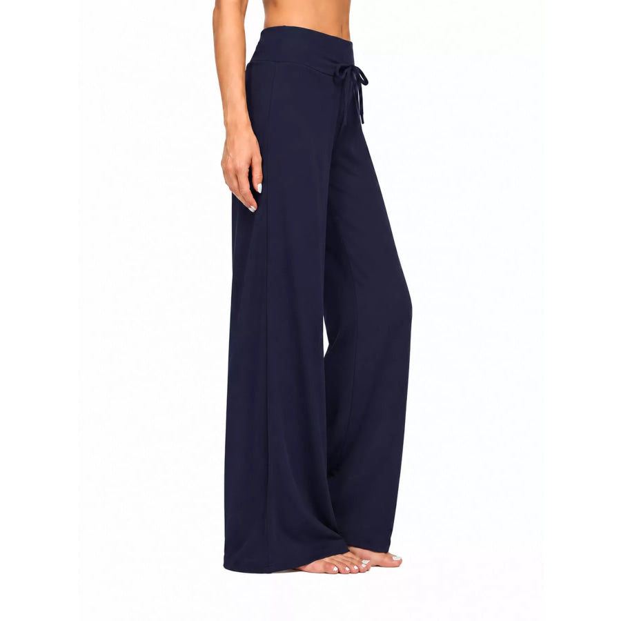 Drawstring Wide-Leg Pants Apparel and Accessories
