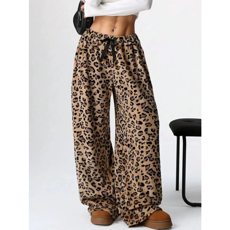 Drawstring Wide Leg Pants Apparel and Accessories