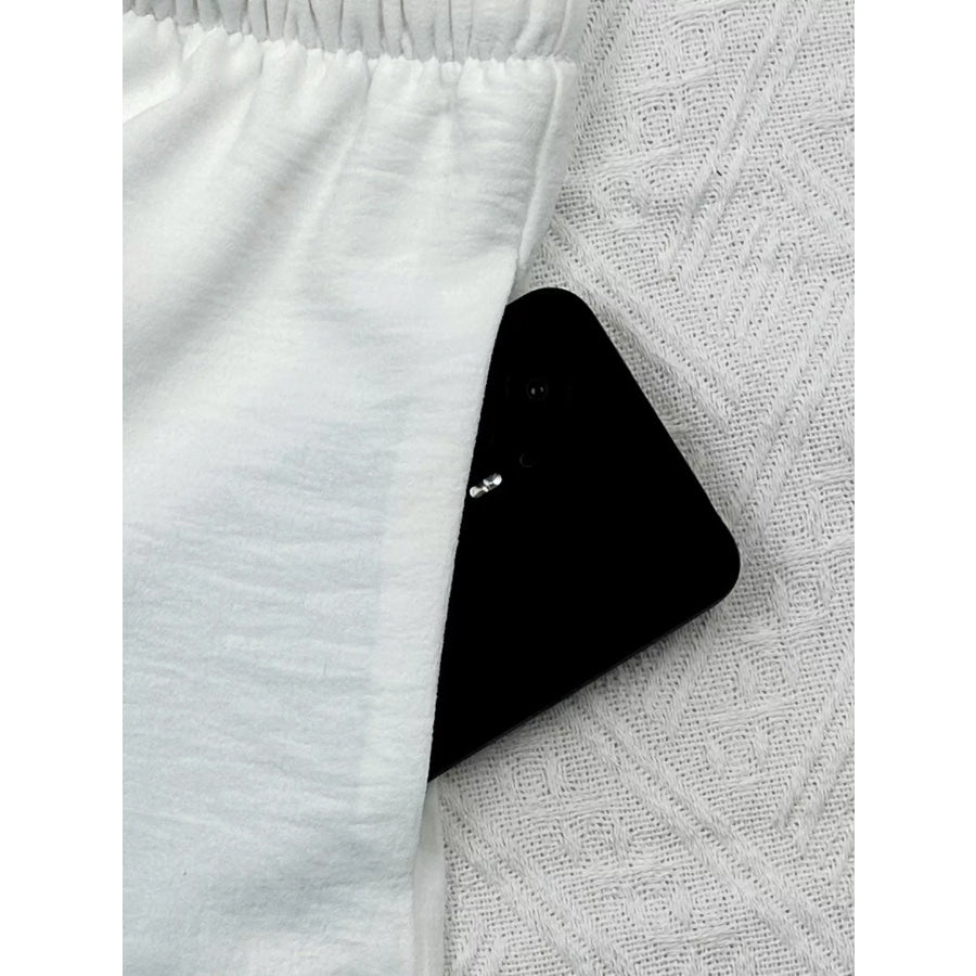 Drawstring Wide Leg Pants Apparel and Accessories