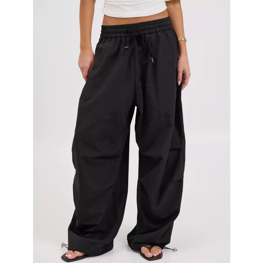 Drawstring Wide Leg Pants Apparel and Accessories