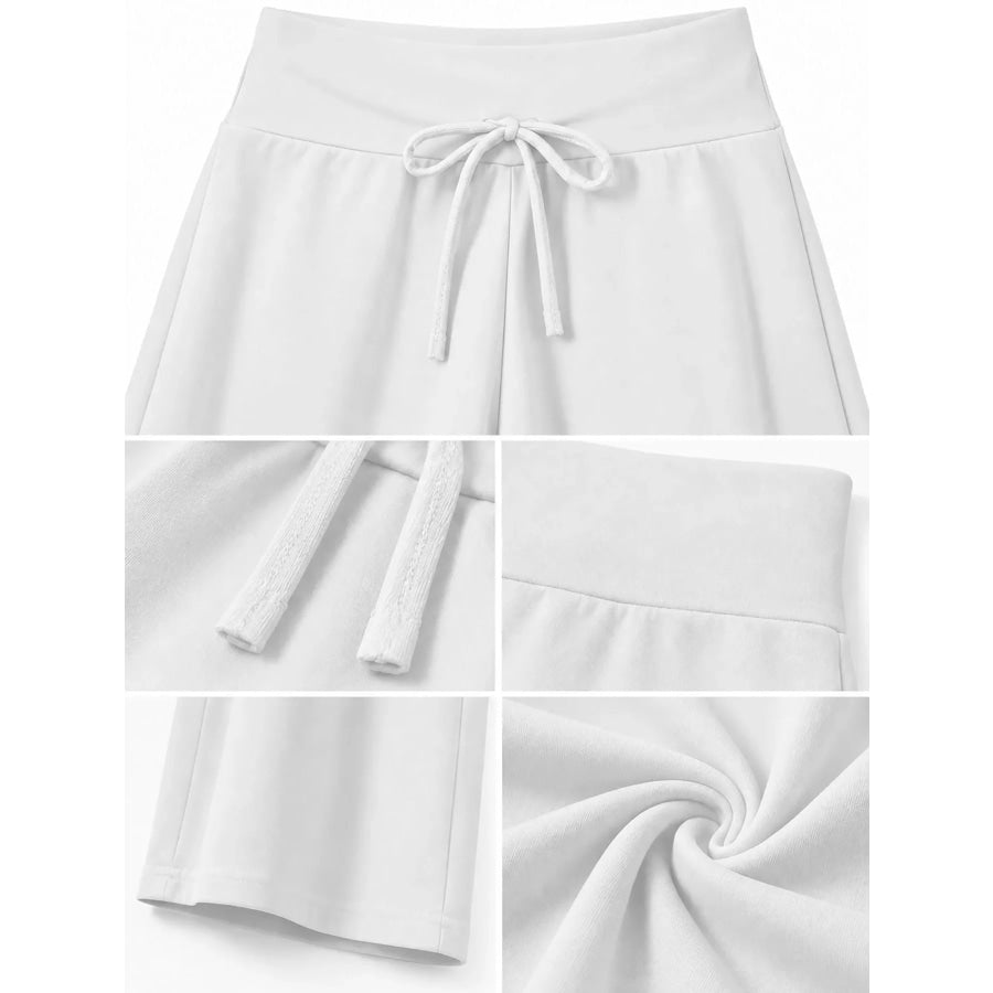 Drawstring Wide-Leg Pants Apparel and Accessories