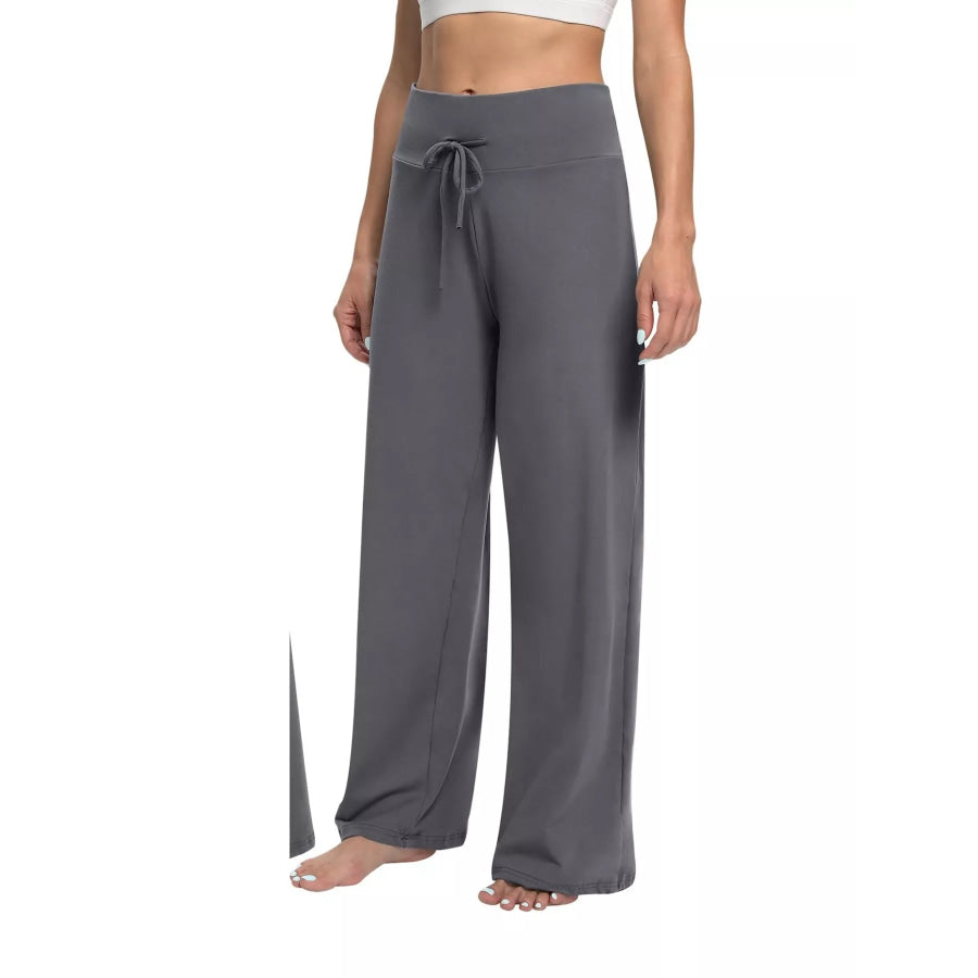 Drawstring Wide-Leg Pants Apparel and Accessories