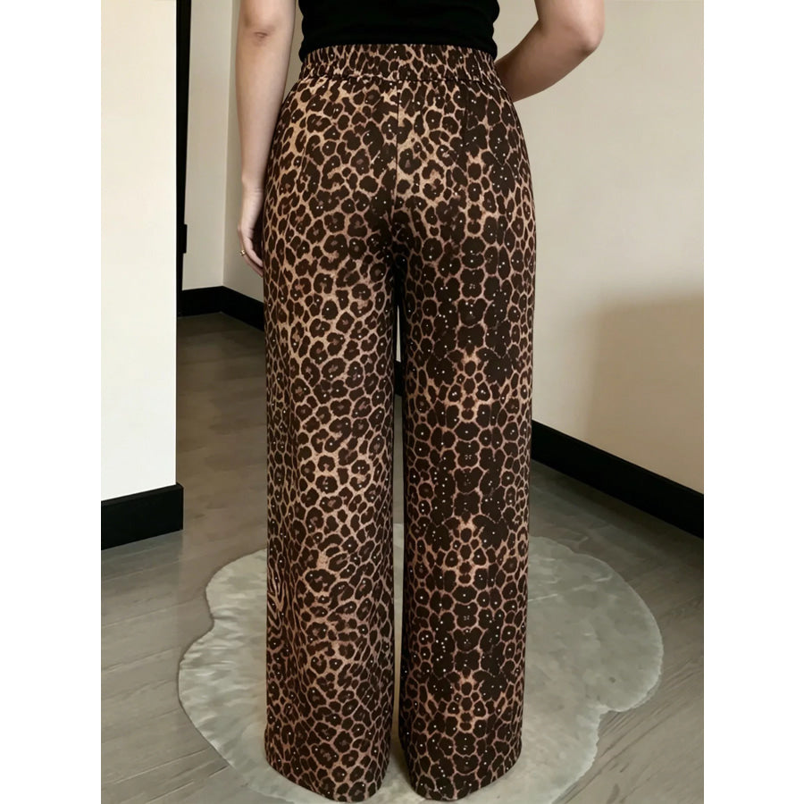 Drawstring Wide-Leg Pants Apparel and Accessories