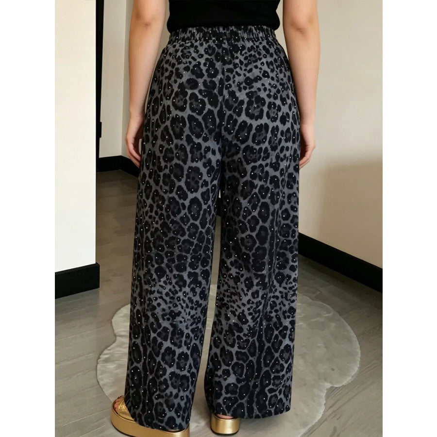 Drawstring Wide-Leg Pants Apparel and Accessories