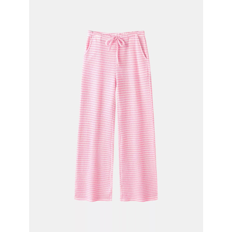 Drawstring Wide Leg Pants Apparel and Accessories