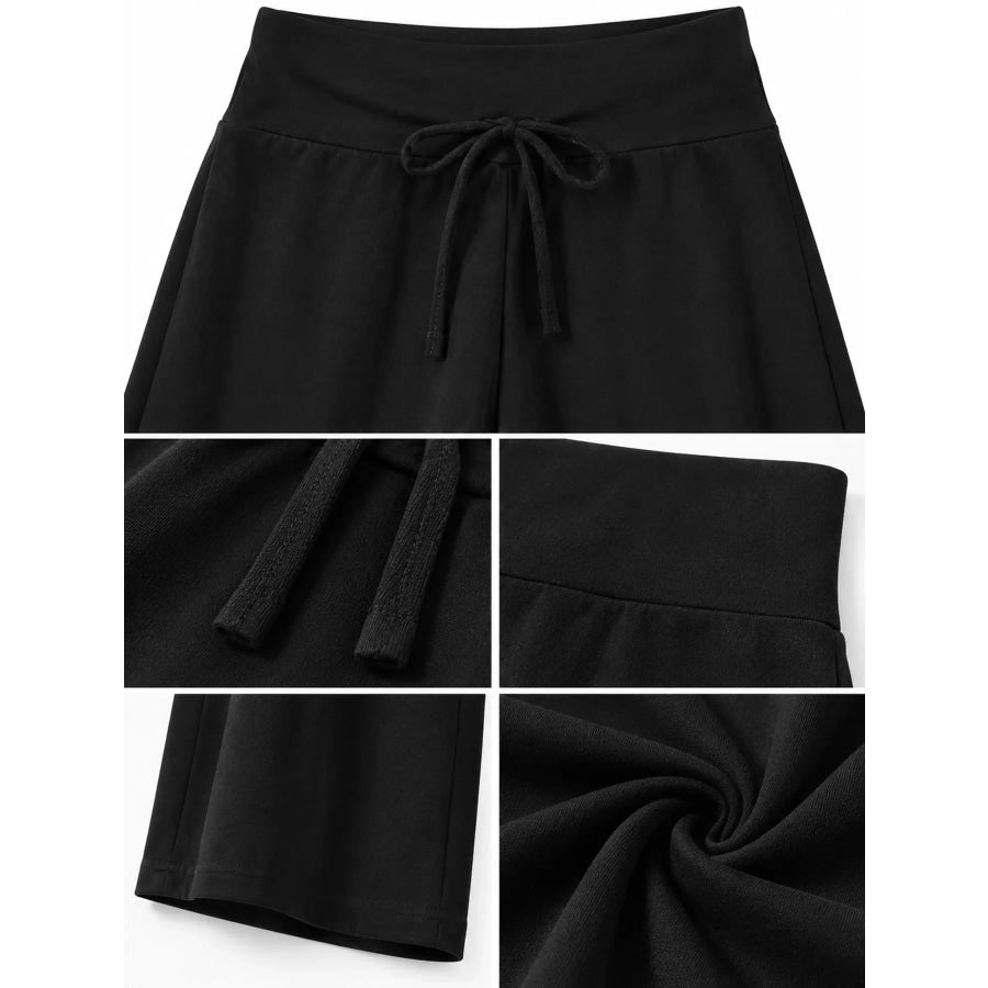 Drawstring Wide-Leg Pants Apparel and Accessories